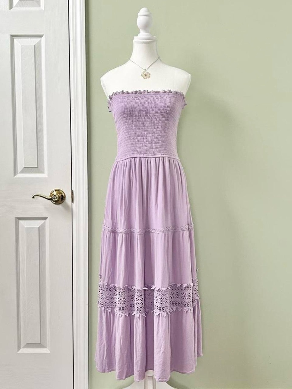 Strapless maxi dress